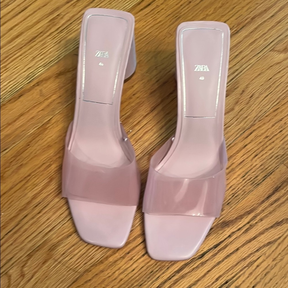 Zara Pink Heeled Shoes Elegant Design